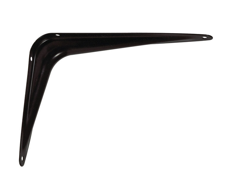 Hampton Black Steel Shelf Support 18 Ga. 6 in. L 100 lb, Pack of 10