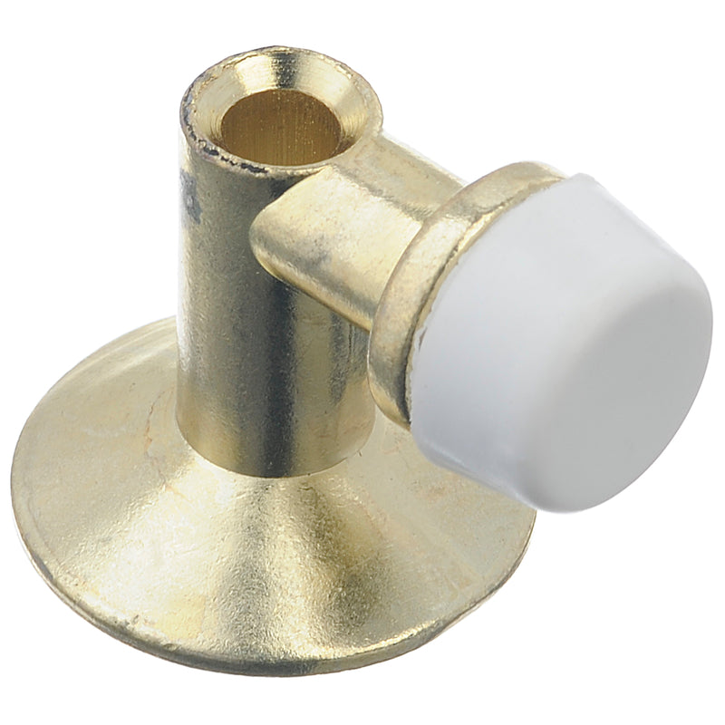 Ace 1-1/4 in. W Metal Bright Gold Door Stop Mounts to floor 1.25 in., Pack of 5