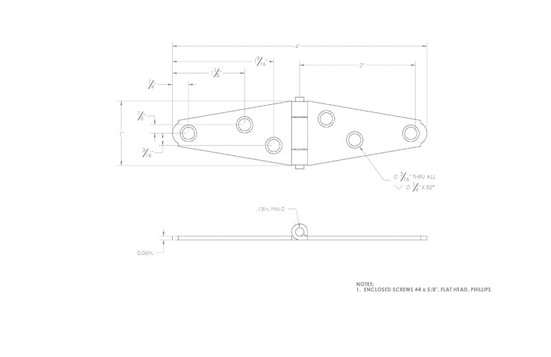 Ace 2 in. L Zinc-Plated Light Duty Strap Hinge 2 pk, Pack of 5