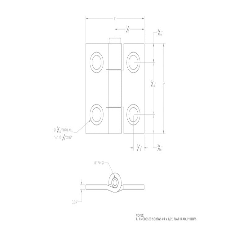 Ace 2.750 in. W X 1 in. L Bright Brass Gold Brass Narrow Hinge 2 pk, Pack of 5