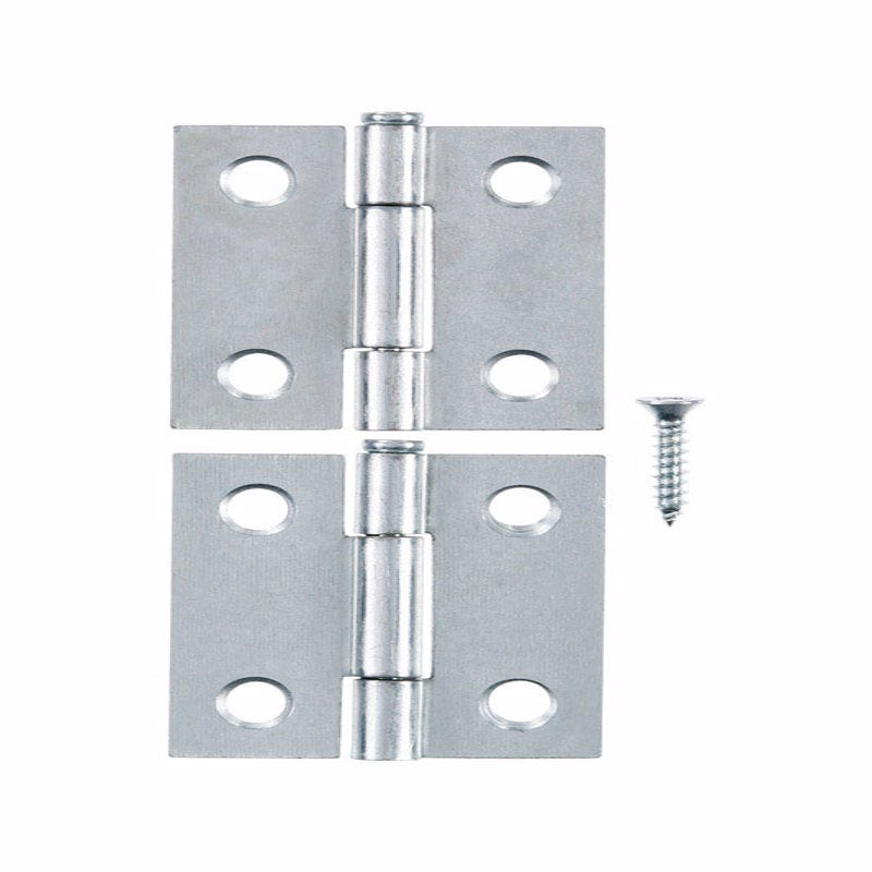 Ace 2.75 in. W X 1-1/2 in. L Zinc Plated Silver Zinc Narrow Hinge 2 pk, Pack of 5