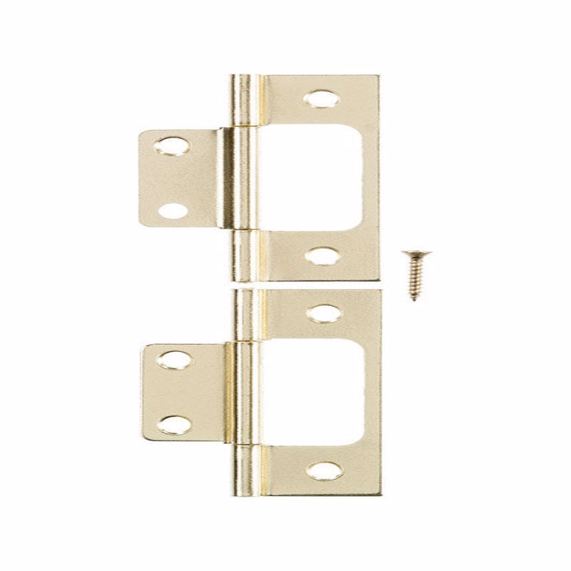Ace 2.75 in. W X 3 in. L Bright Brass Brass Non-Mortise Hinge 2 pk, Pack of 5
