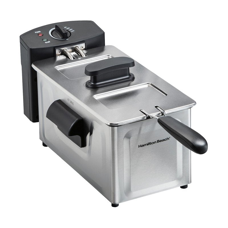 Hamilton Beach 35210 Deep Fryer, 2 qt, 1500 W, Stainless Steel