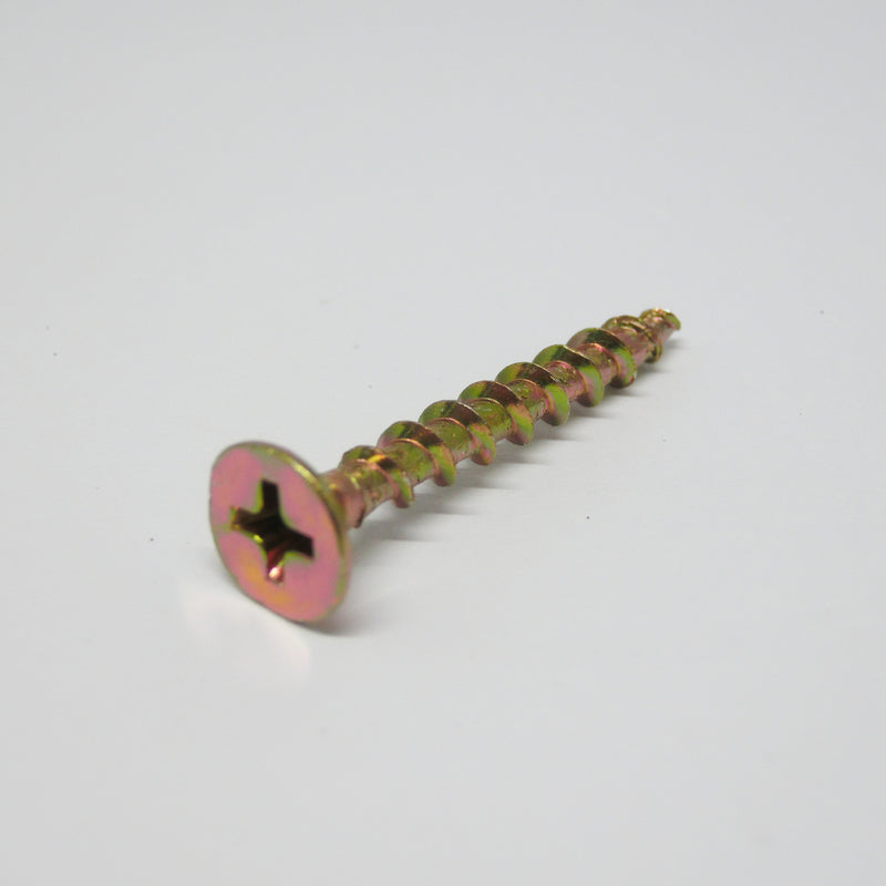 Ace No. 6 X 1-1/4 in. L Phillips Yellow Zinc Coarse Cabinet Screws 100 pk