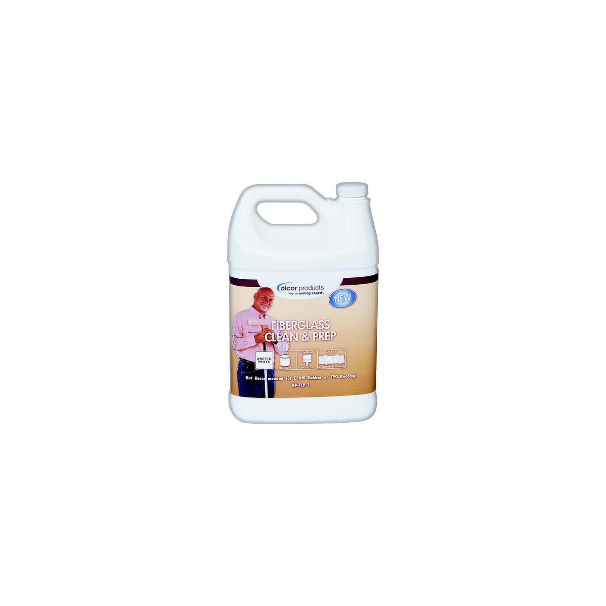 Dicor Fiberglass Clean & Prep, White, Gal.