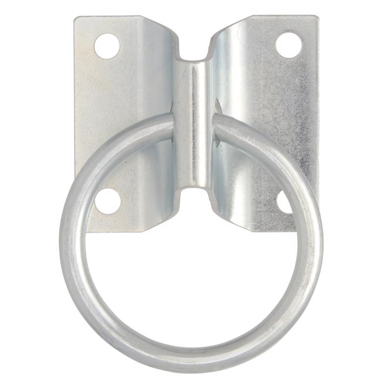 Hampton Small Zinc-Plated Silver Steel 1.875 in. L Hitching Ring 250 lb 1 pk, Pack of 5