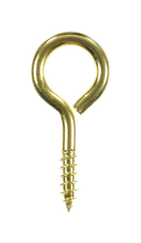 Ace 5/32 in. D X 1-7/16 in. L Polished Brass Screw Eye 30 lb. cap. 3 pk, Pack of 5