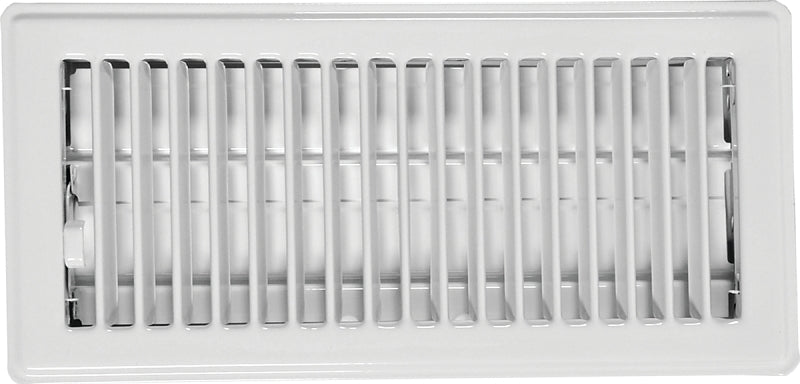 Imperial RG0198 Standard Floor Register, 3-1/2 in L, 15-1/4 in W, Steel, White, Powder-Coated