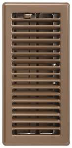 Imperial RG2004 Floor Register, 10 in L, 4 in W, Steel, Brown, Powder-Coated