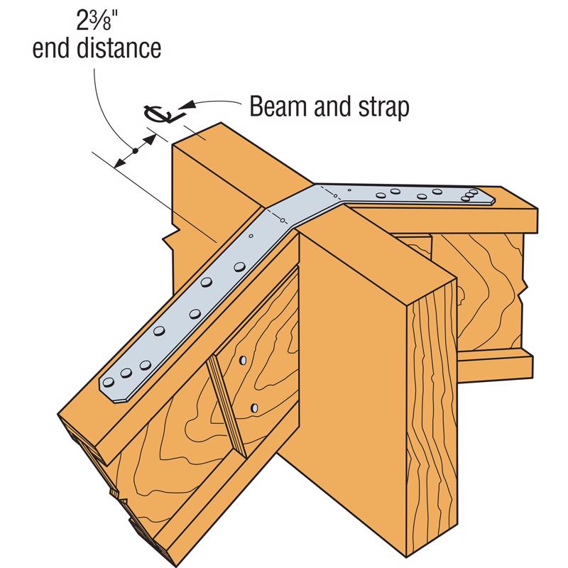 Simpson Strong-Tie 12 in. H X 1.25 in. W 20 Ga. Galvanized Steel Strap