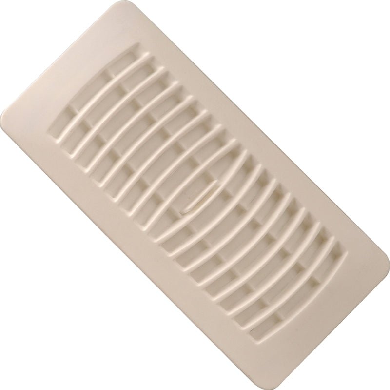 Imperial RG1461 Floor Register, 5-1/4 in L, 11-1/4 in W, Polystyrene, Almond