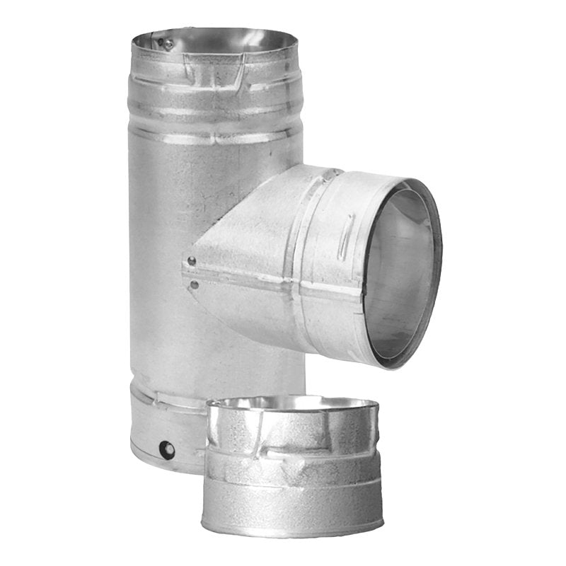 DuraVent PelletVent 3PVL-T Tee with Cap, 3 in, Stainless Steel