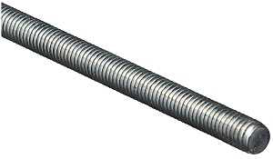 National Hardware N179-523 Threaded Rod, 7/16-14 Thread, 36 in L, A Grade, Steel, Zinc, UNC Thread