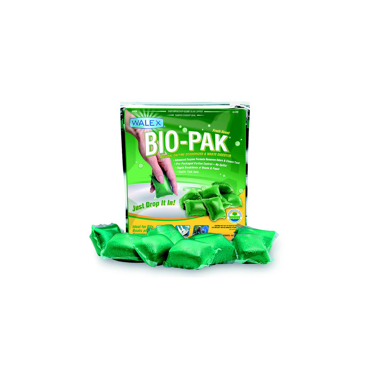 Walex BIOPPBG Porta-Pak Alpine Fresh Holding Tank Deodorizer, 10/Pk