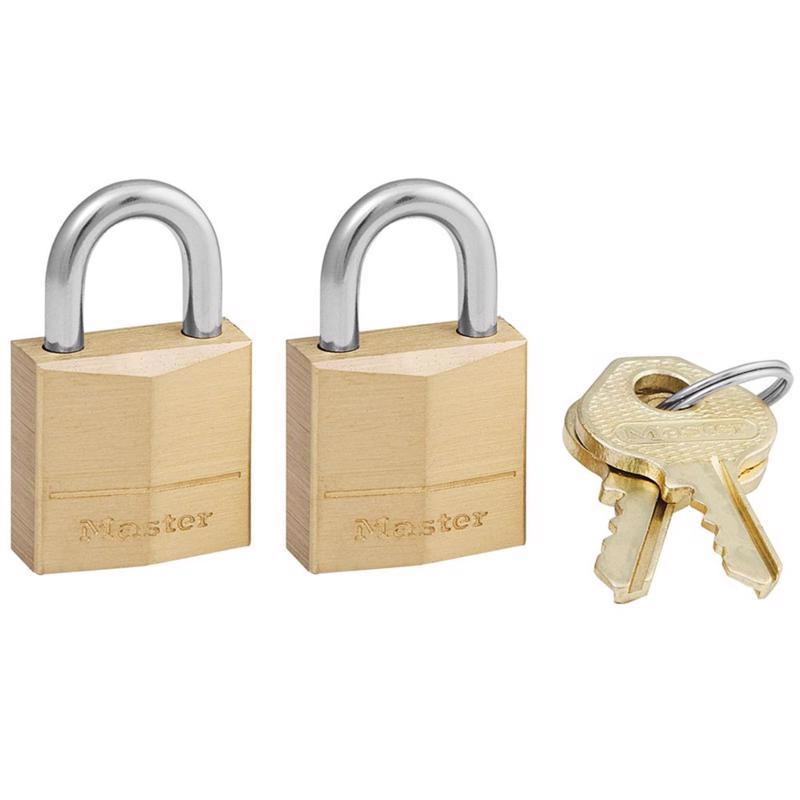 Master Lock 3/4 in. H X 7/16 in. W X 3/4 in. L Brass Pin Cylinder Exterior Padlock