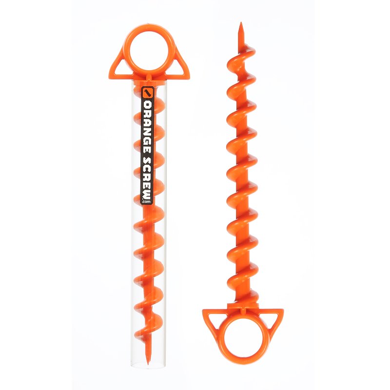 Nite Ize Orange Screw Series OSL-31-2R3 Ultimate Ground Anchor, Large, Polycarbonate, Orange