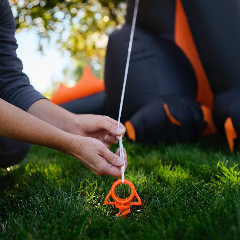 Nite Ize Orange Screw Series OSL-31-2R3 Ultimate Ground Anchor, Large, Polycarbonate, Orange