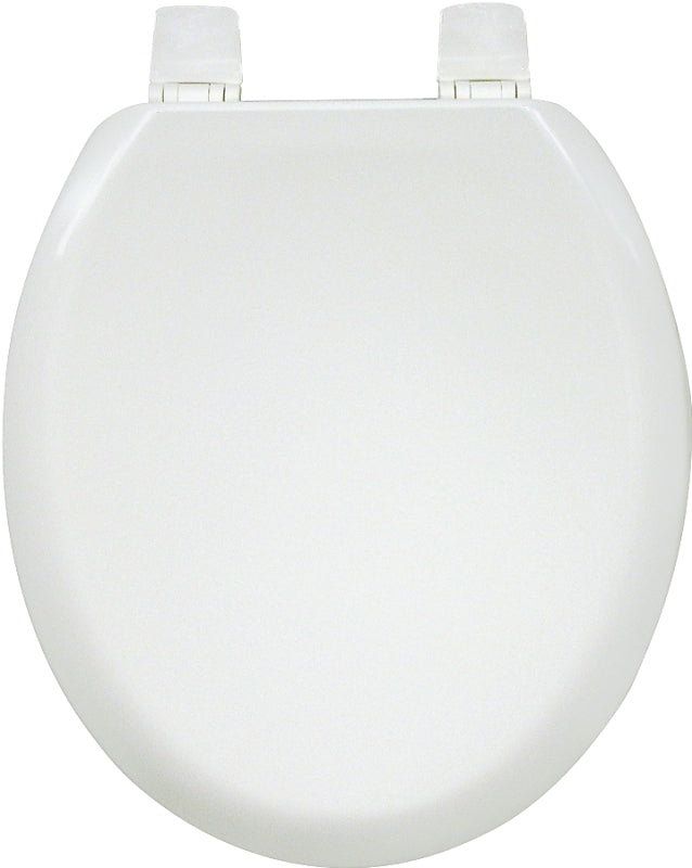 Bemis 5000-000 Toilet Seat, Wood, White, Adjustable Hinge