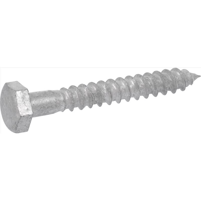 HILLMAN 3/8 in. X 2 in. L Hex Hot Dipped Galvanized Steel Lag Screw 100 pk