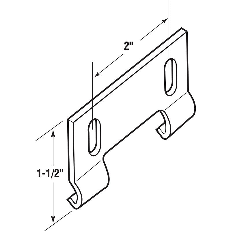 Prime-Line M 6191 Bottom Hook Guide, Plastic, Gray, For: Keystone Shower/Tub Door Enclosures