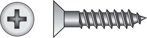 HILLMAN No. 6 X 2 in. L Phillips Zinc-Plated Coarse Wood Screws 100 pk