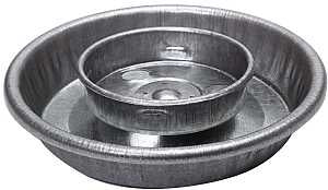 Little Giant 9826 Waterer Base, 5-1/2 in Dia, 1-1/4 in H, 1 qt, Steel