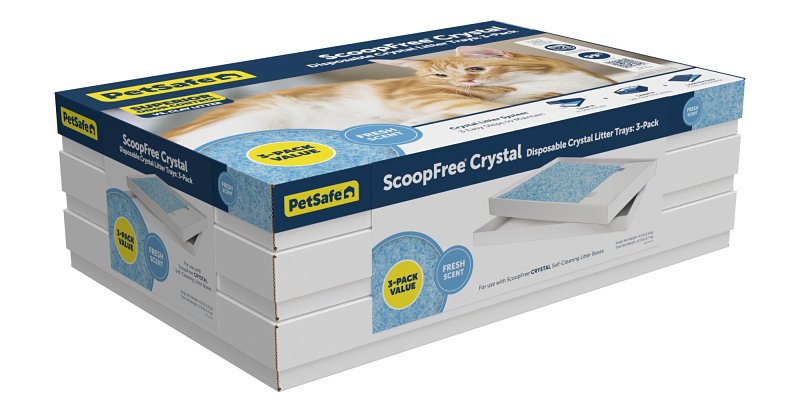 PetSafe ScoopFree PAC00-14231 Litter Tray, 14.6 in W, 3-1/2 in D, Cardboard/Plastic, Blue