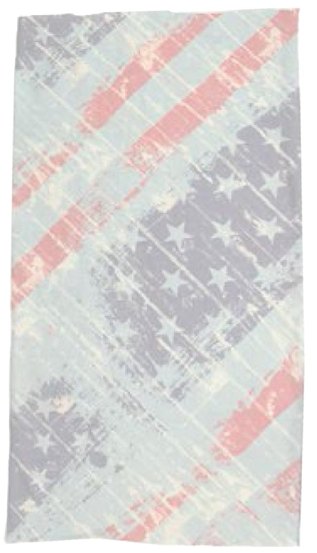 Quagga P21700-RWB Safety Scarf, One-Size Mask, Polyester Facepiece, Blue/Red/White, Pack of 6