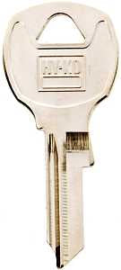 Hy-Ko 11010NA14 Key Blank, Brass, Nickel, For: National Cabinet, House Locks and Padlocks, NA14 Key Number, Pack of 10