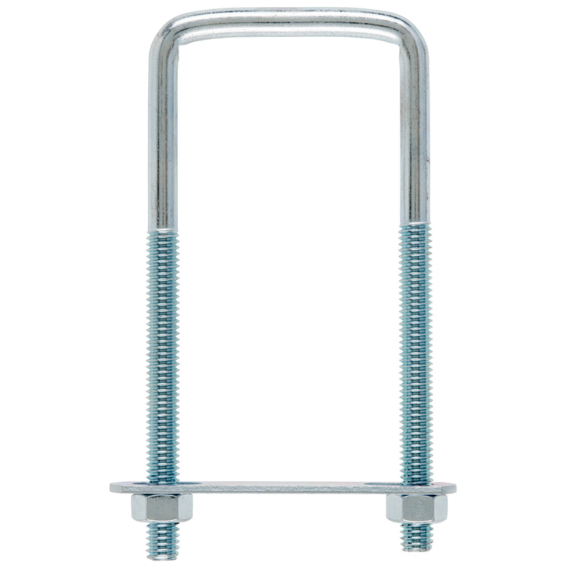 Hampton 5/16 in. X 2 in. W X 4-3/4 in. L Coarse Zinc-Plated Steel Square Bend U Bolt, Pack of 10
