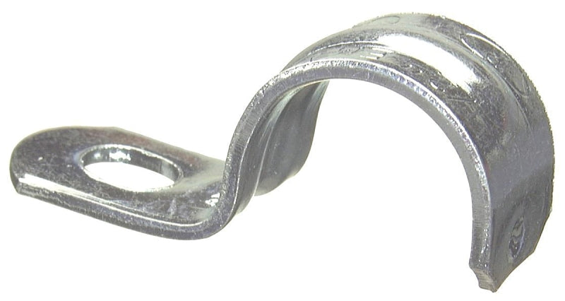 Halex 61130 1-Hole Rigid Conduit Strap, 3 in, 1-1/4 in L, Steel, Galvanized, Each