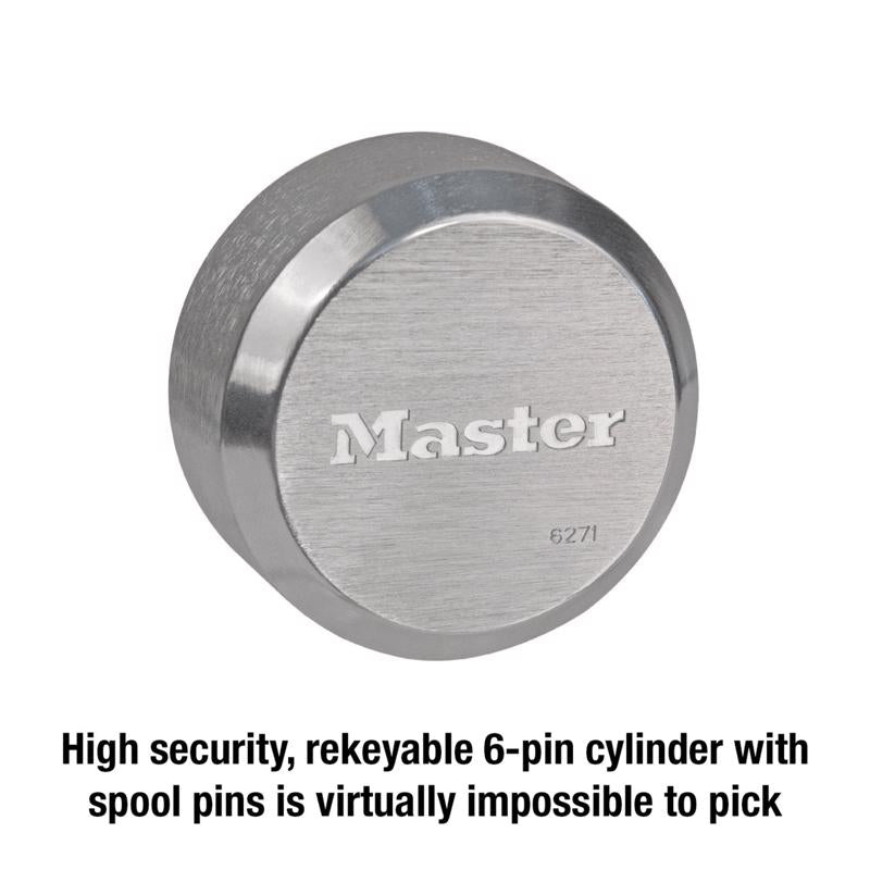 Master Lock ProSeries 1-1/2 in. H X 2.875 in. W Die-Cast Zinc Pin Tumbler Hidden Shackle Padlock