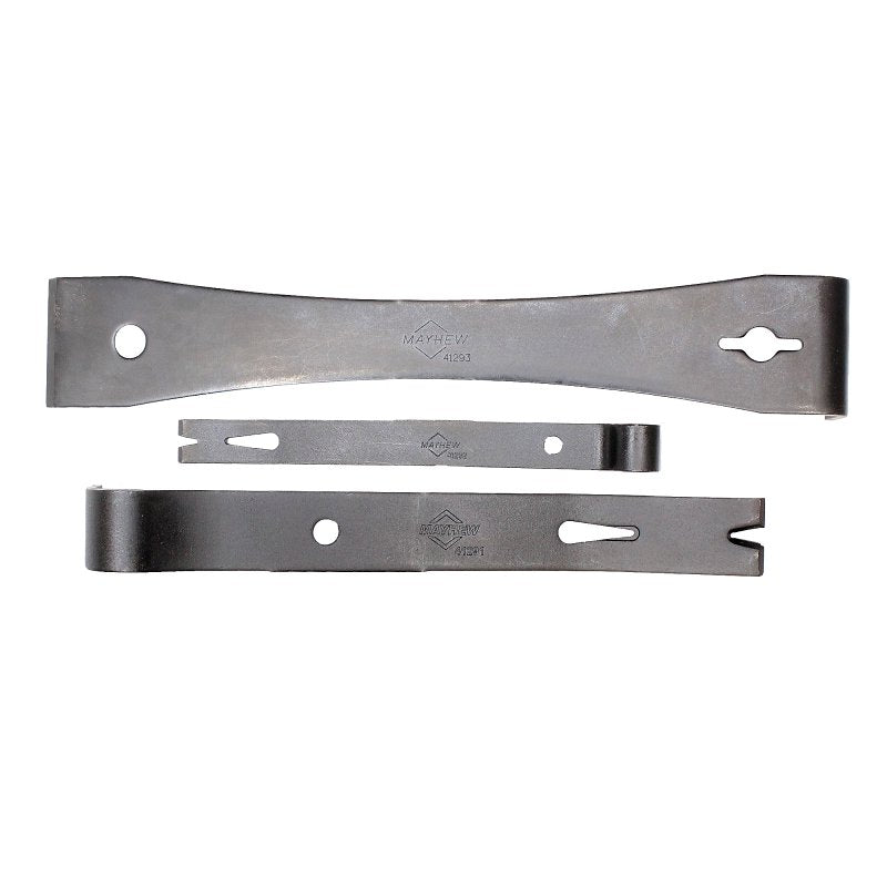 Mayhew 98605 Utility Flat Bar Kit, 3-Piece, Steel, Black-Oxide