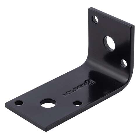 Hampton 1.5 in. H X 1.67 in. W X 1/8 in. D Black Steel Inside/Outside Corner Brace