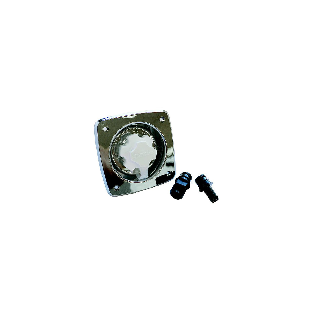 Jabsco 44412-2045 Chrome 90° Port Flush 45 PSI Water Pressure Regulator
