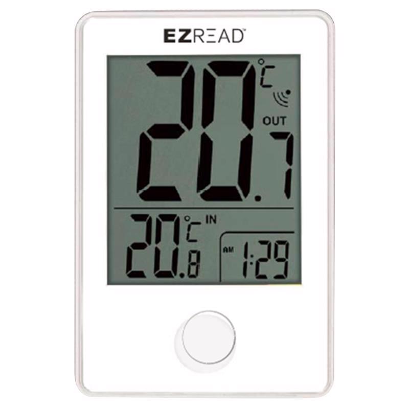 Headwind EZRead Clock/Thermometer Polyresin White, Pack of 6