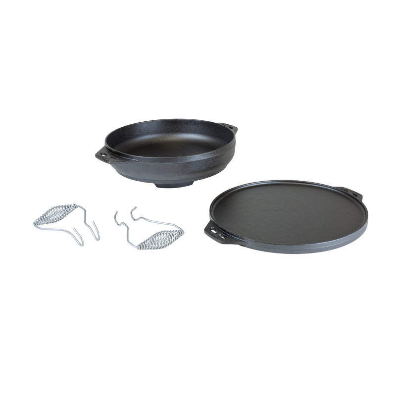 Lodge Cast Iron Multi-Pan 14 in. 6.8 qt Black