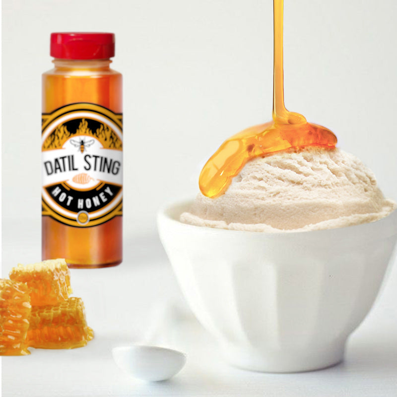 World Honey Market Datil Sting Hottest Chiles Pepper Honey 12 oz Bottle, Pack of 12