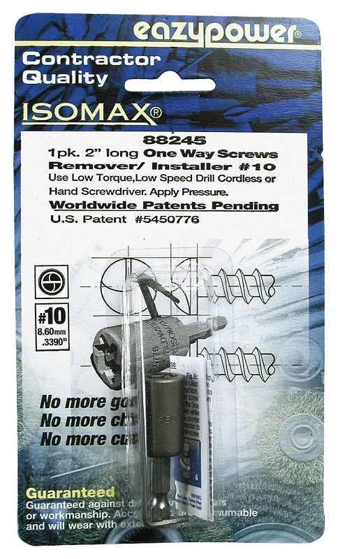 Eazypower 88245 1-Way Screw Remover, #10 Bolt/Screw, HSS