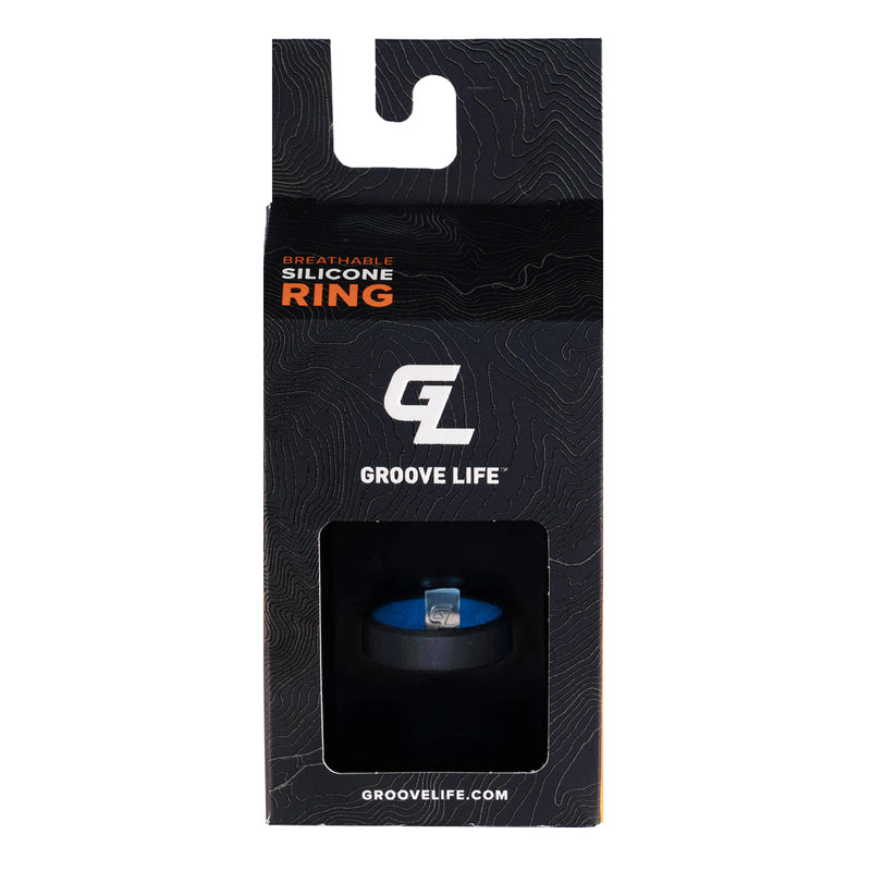 Groove Life Mens Edge Round Deep Stone Gray Ring Silicone Water Resistant Size 11