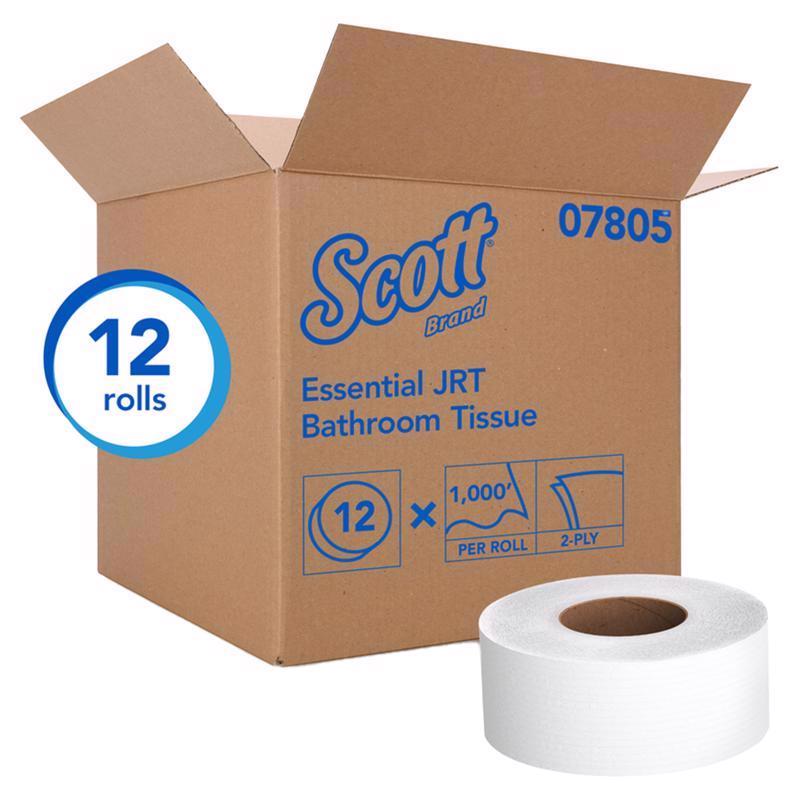 Scott Essential JRT Toilet Paper 12 Rolls 1000 ft.
