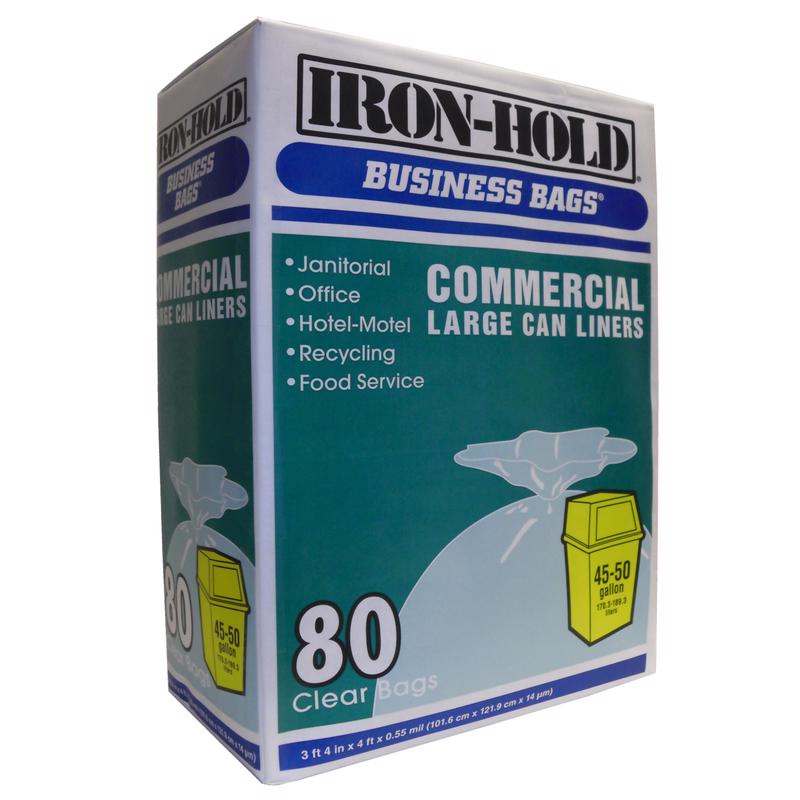 Iron-Hold 50 gal No Scent Drum Liners Twist Tie 80 pk