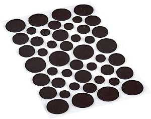 Shepherd Hardware 9425 Self-Adhesive Surface Protection Pad, Felt, Brown, Round