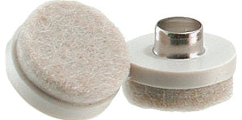 Shepherd Hardware 9934 Furniture Pad, Round, 1 in Dimensions, Felt Cloth, Almond, 6/PK, Pack of 12