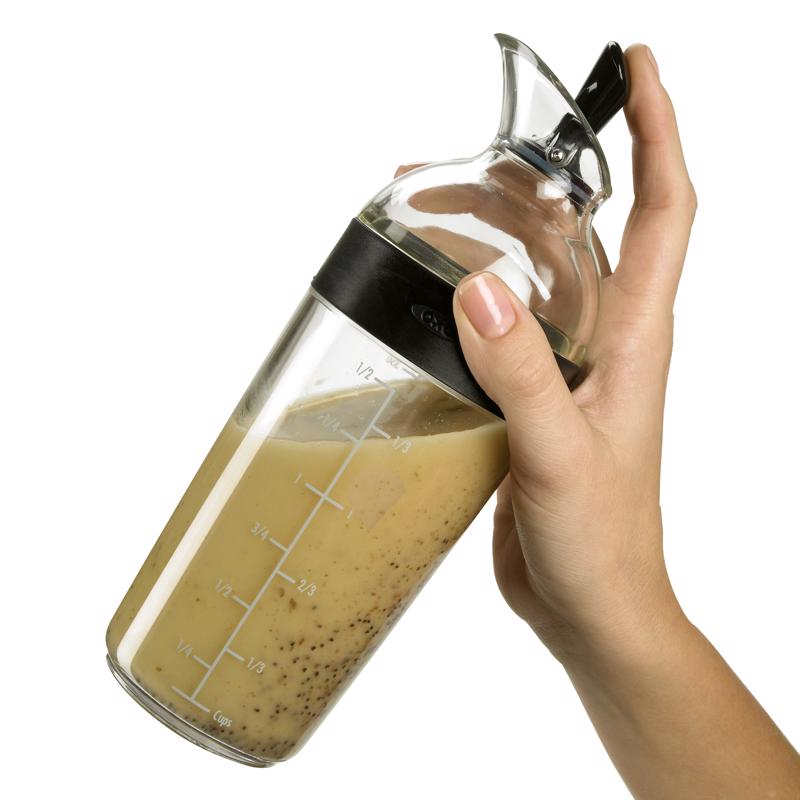 OXO Good Grips Black Plastic Salad Dressing Shaker 1.5 cups