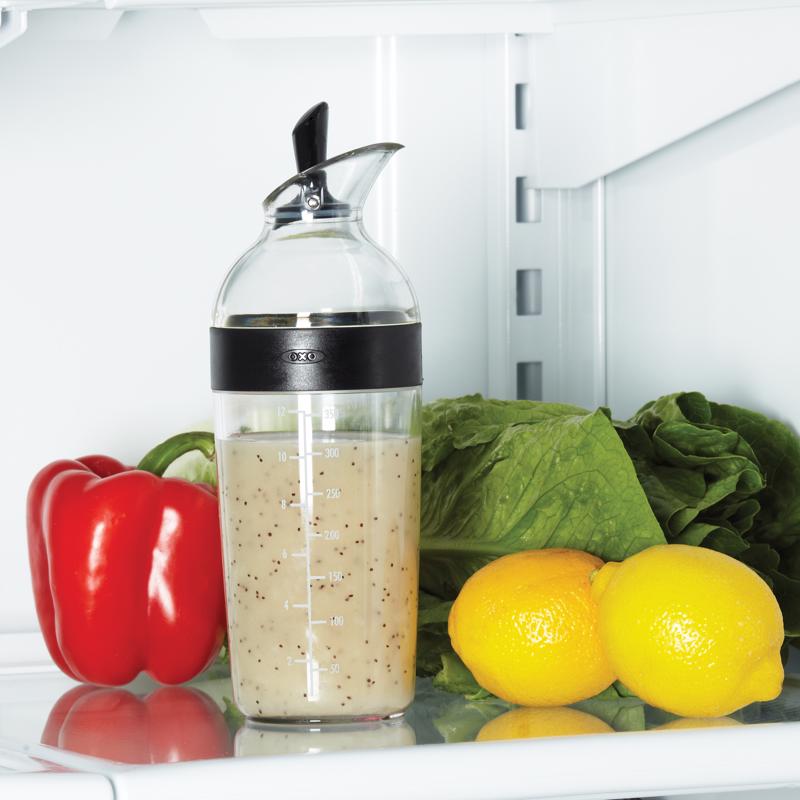 OXO Good Grips Black Plastic Salad Dressing Shaker 1.5 cups