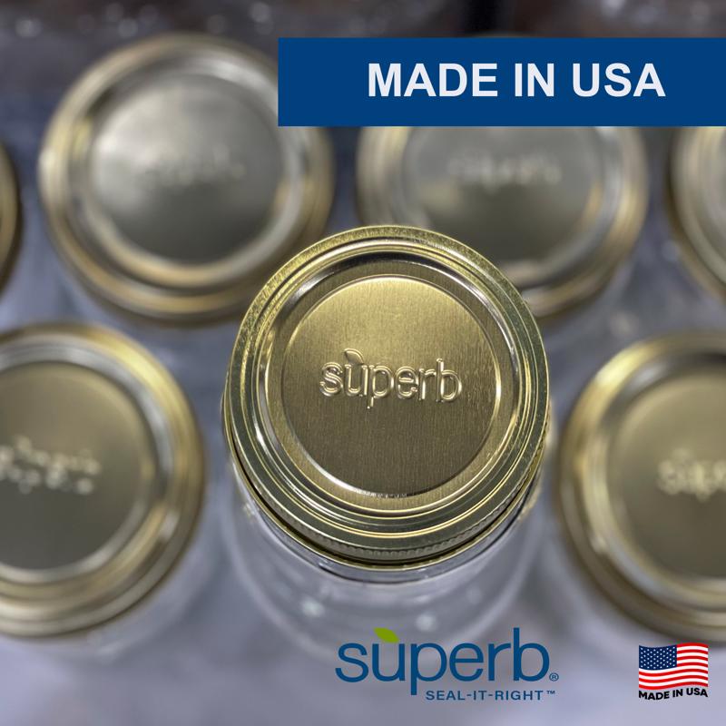 Superb Arglass Regular Mouth Canning Jar 16 oz 12 pk