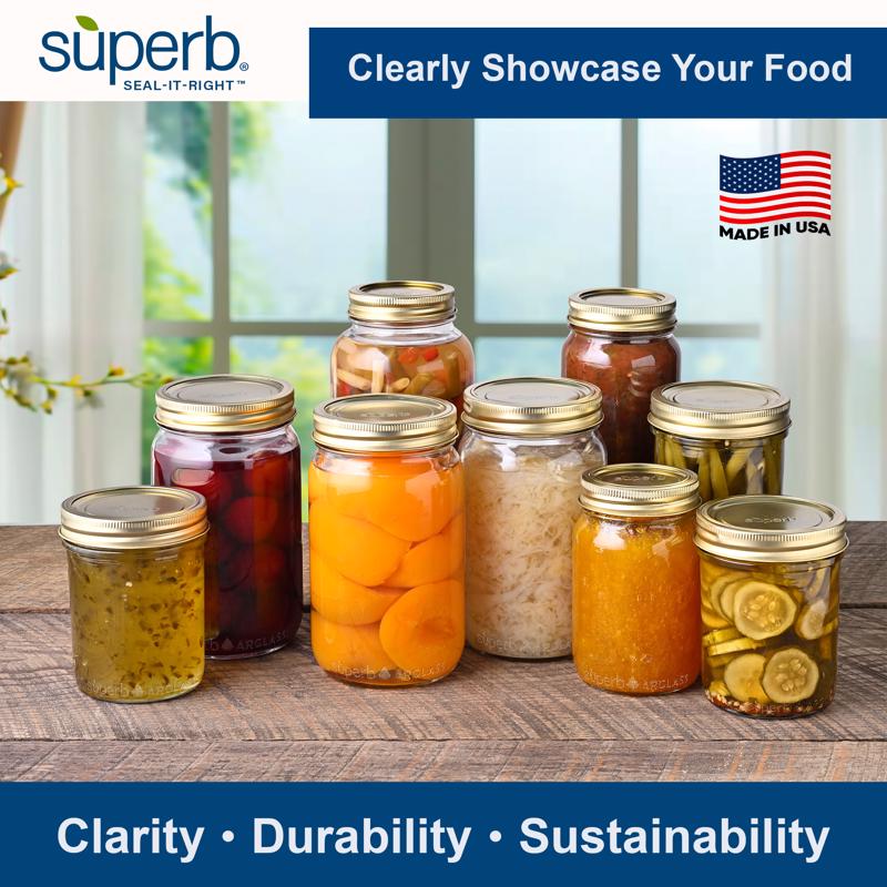 Superb Wide Mouth Canning Lid 60 pk