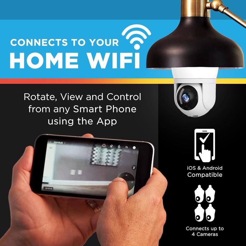 i Sight Bulb Plug-in Indoor and Outdoor Smart-Enabled Security Camera