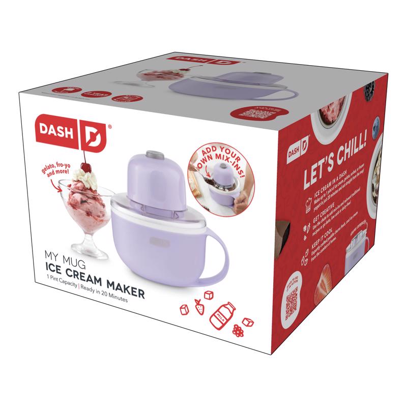 Dash Lilac 0.5 qt Ice Cream Maker 7 in. H X 6 in. W X 7 in. L